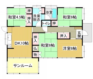 tabuse ogou tomaridanti h nisiokasama　間取り